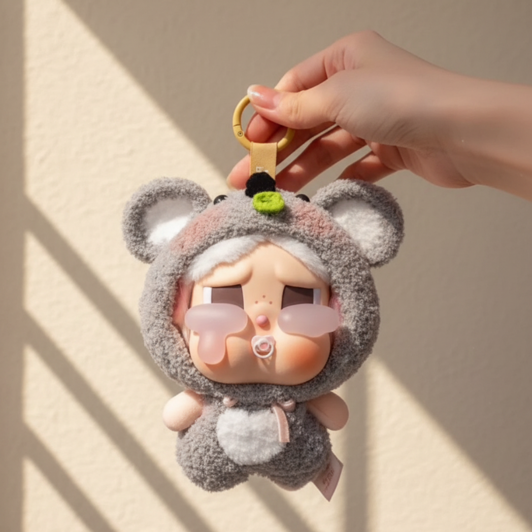 Crybaby Gray Koala Plush Hood Costume Outfit