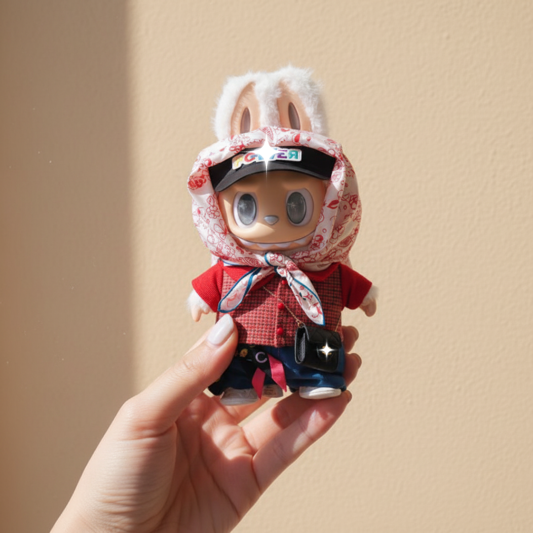 Labubu Power Stage K‑Pop Fashion Outfit Bundle (7‑Piece)