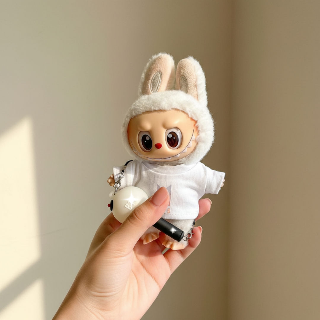 Labubu Bangtan Shield Color Logo Idol Tee & Fan Light Set (2pc)