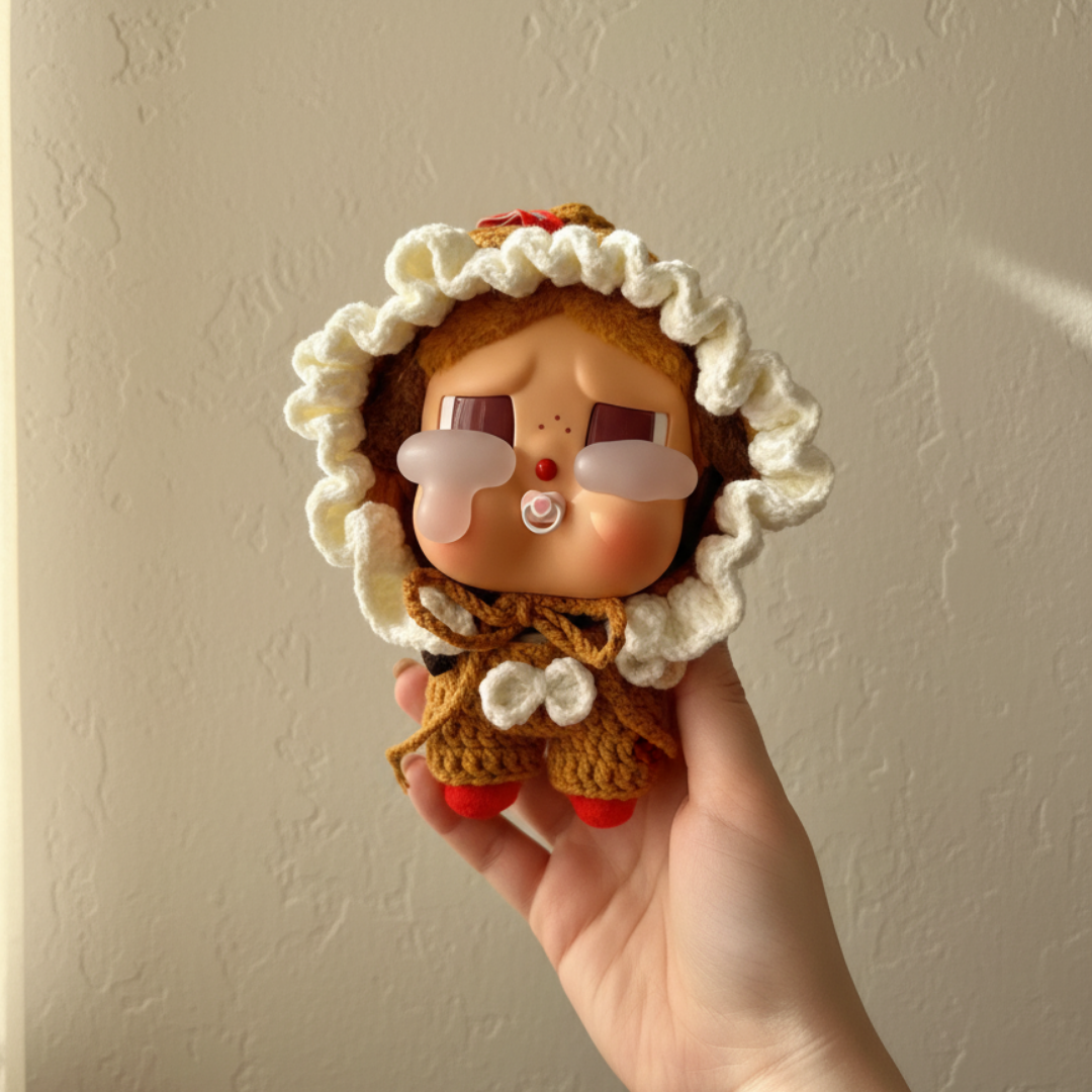 Crybaby Deer Plush Hood Costume – Fawn with Ruffle Trim