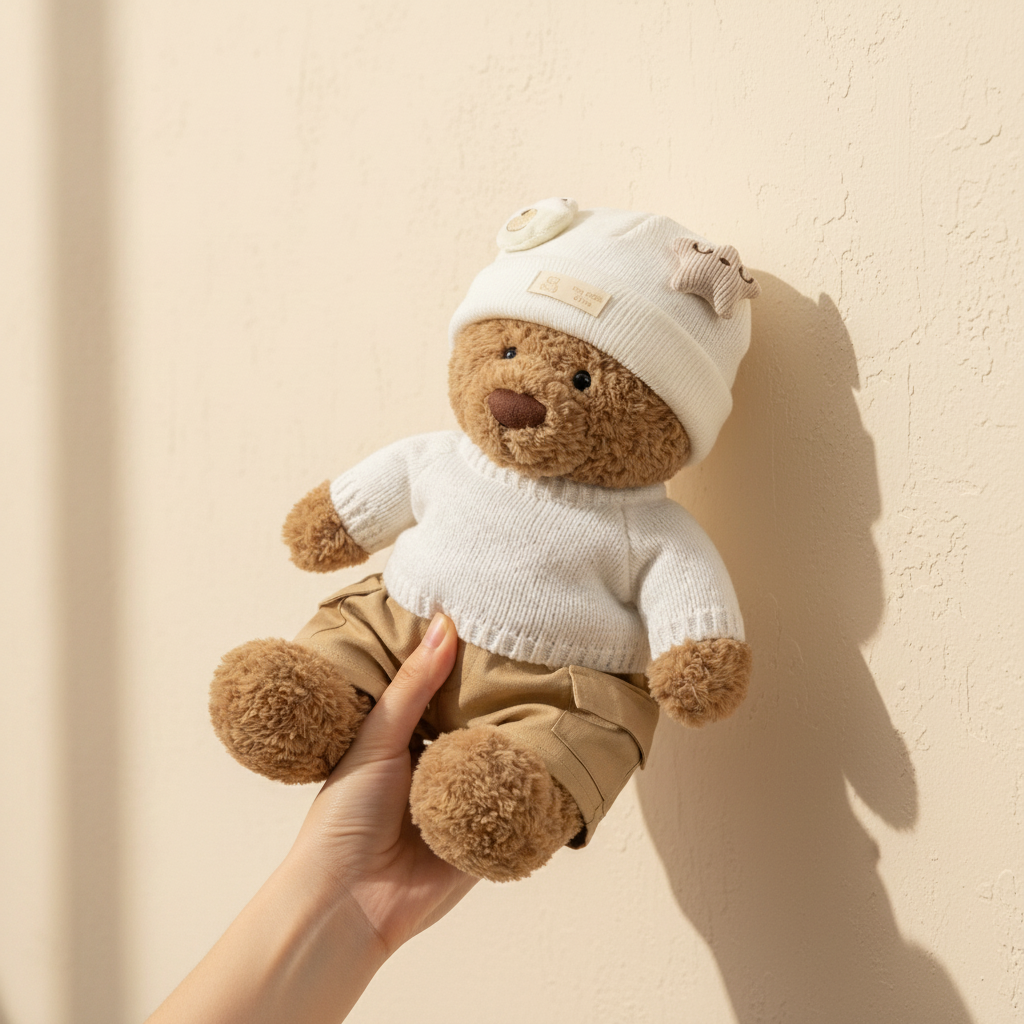 Jellycat Brown Bear Beige Cozy Layered Outfit Set